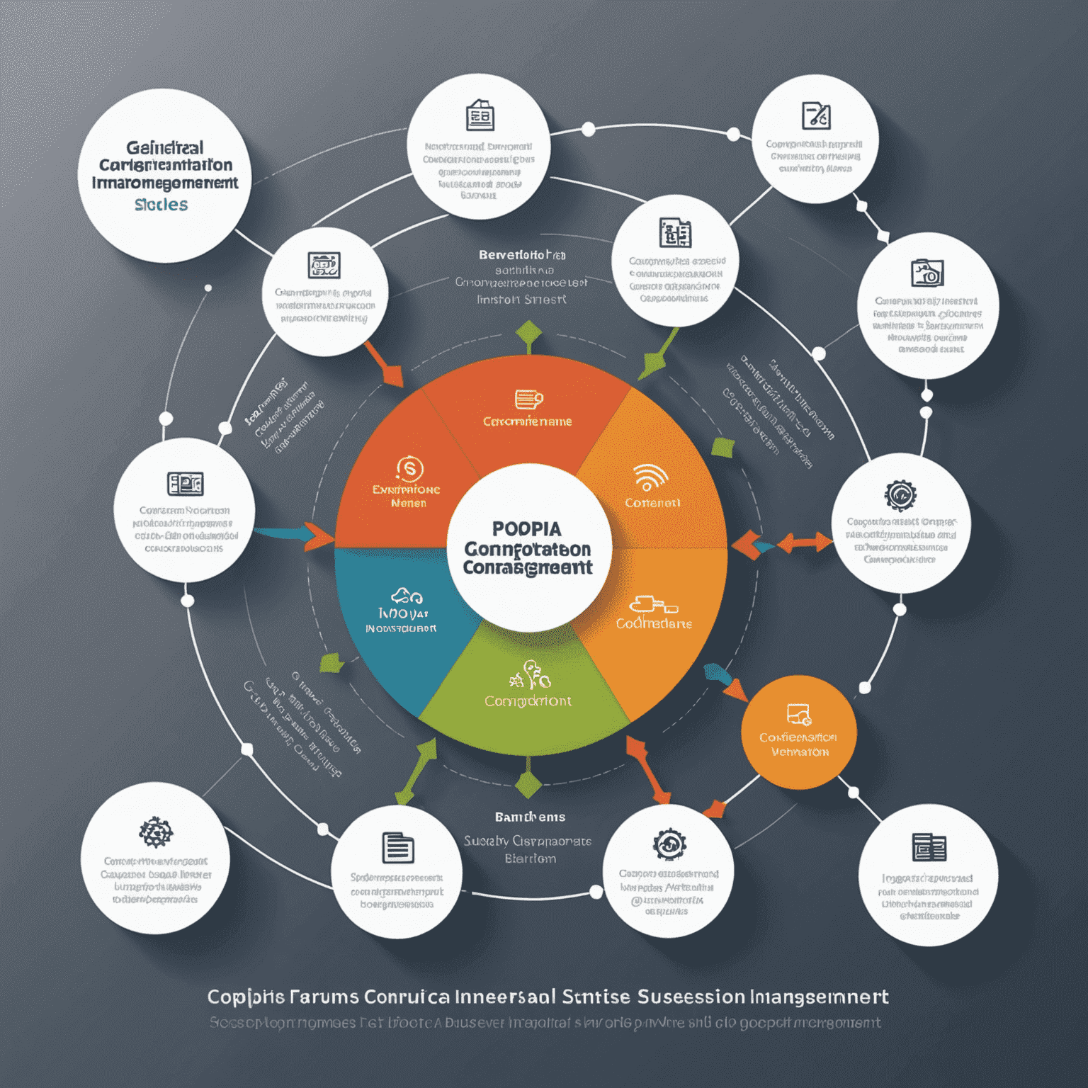 Diagram showing the intersection of POPIA compliance, configuration management, and innovation management for business success